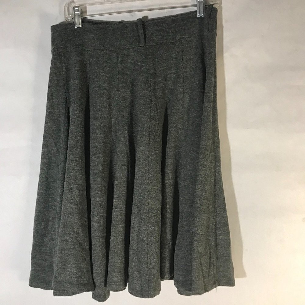 Lapis Skirt Gray Skater Circle Size Medium EUC Soft flowy Anthro Anthropologie - Picture 2 of 5
